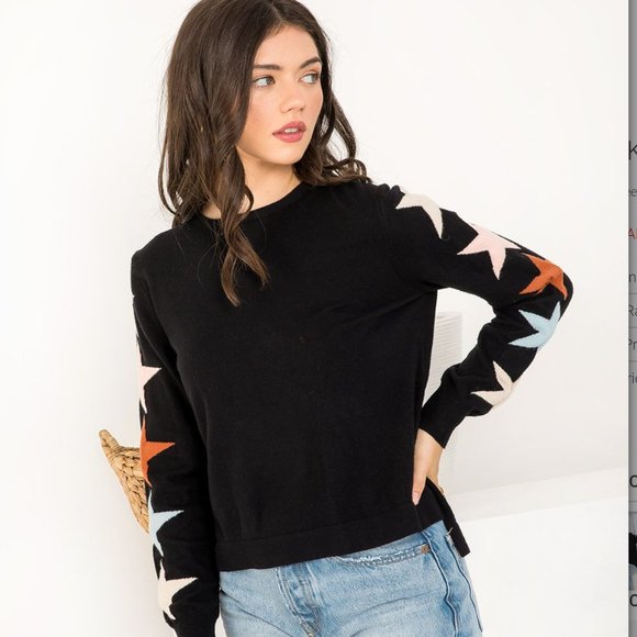 NWT - THML Star Sleeve Knit Top - Picture 2 of 6